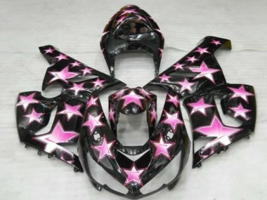 2005-2006 Black Pink Star Kawasaki ZX6R Motorcycle Fairings Canada