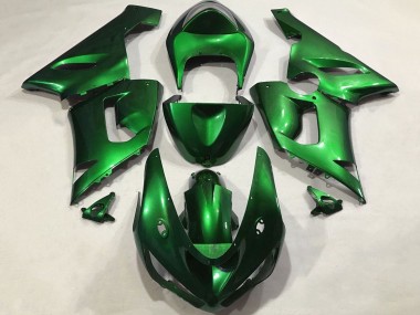 2005-2006 Candy Green Kawasaki ZX6R Motorcycle Fairings Canada