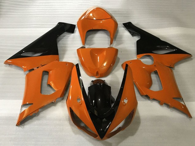 2005-2006 Orange Black Kawasaki ZX6R Motorcycle Fairings Canada