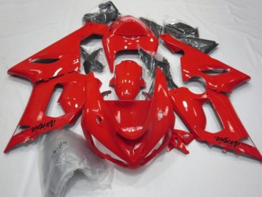 2005-2006 Red Kawasaki ZX6R Motorcycle Fairings Canada