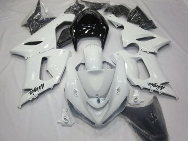 2005-2006 White Black Kawasaki ZX6R Motorcycle Fairings Canada