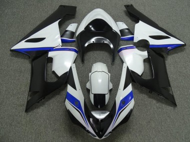 2005-2006 White Black Blue Kawasaki ZX6R Motorcycle Fairings Canada