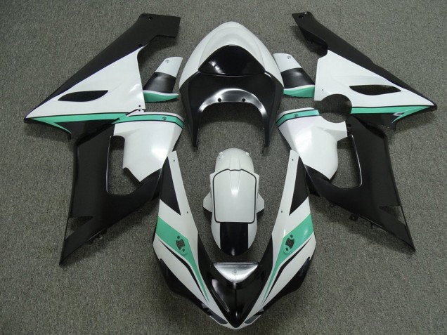 2005-2006 White Black Green Kawasaki ZX6R Motorcycle Fairings Canada