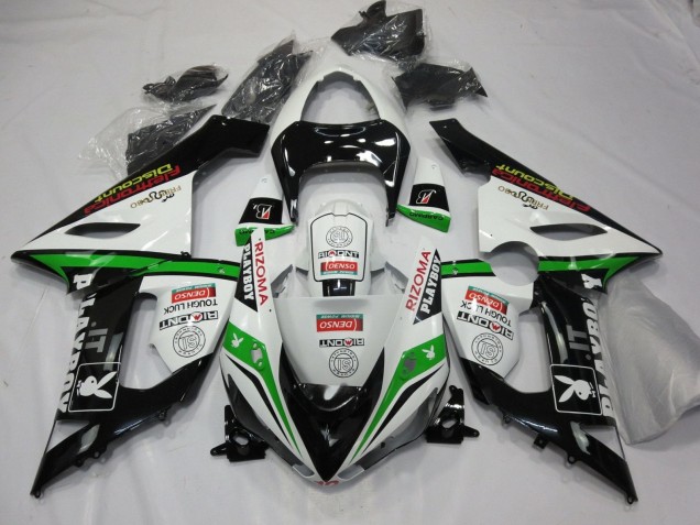 2005-2006 White Black Green Red Rizoma Playboy Kawasaki ZX6R Motorcycle Fairings Canada