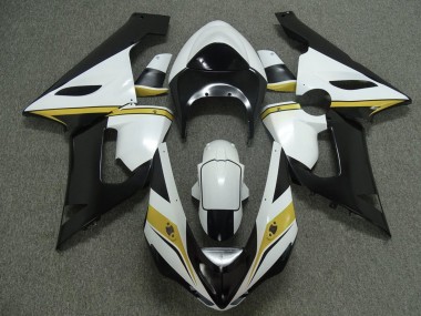 2005-2006 White Black Yellow Kawasaki ZX6R Motorcycle Fairings Canada