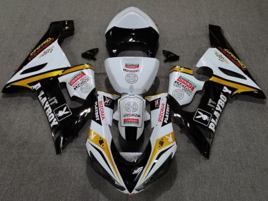 2005-2006 White Black Gold Red Rizoma Playboy Kawasaki ZX6R Motorcycle Fairings Canada