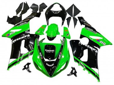 2005-2006 Glossy Black Green White Elf Touch4 Bridgestone Kawasaki ZX6R Motorcycle Fairings Canada
