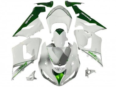 2005-2006 White Green Kawasaki ZX6R Motorcycle Fairings Canada