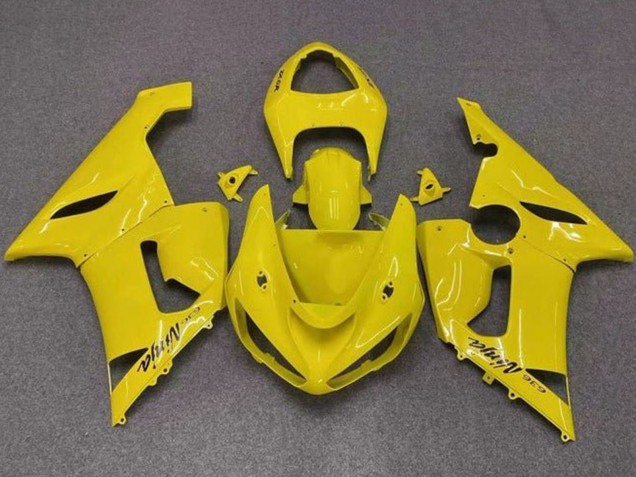 2005-2006 Yellow Kawasaki ZX6R Motorcycle Fairings Canada