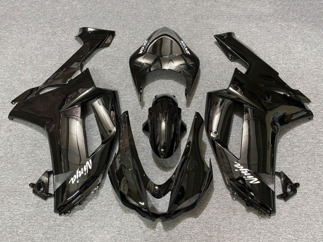 2007-2008 Black Kawasaki ZX6R Motorcycle Fairings Canada