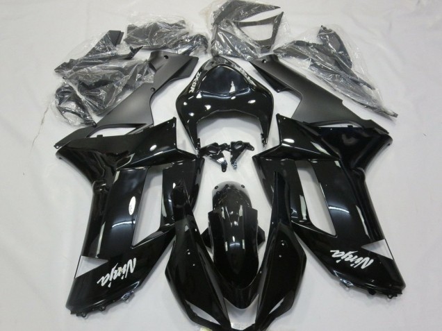 2007-2008 Gossy Black Matte Black White Decals Kawasaki ZX6R Motorcycle Fairings Canada