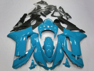 2007-2008 Blue Black Kawasaki ZX6R Motorcycle Fairings Canada