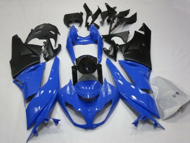 2007-2008 Blue Black Matte Black Kawasaki ZX6R Motorcycle Fairings Canada