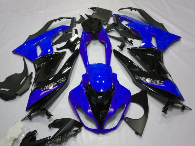 2007-2008 Blue Black White Kawasaki ZX6R Motorcycle Fairings Canada