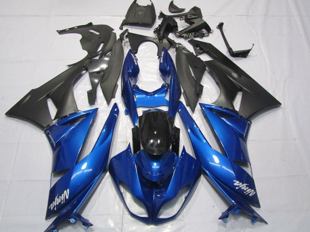 2007-2008 Blue Matte Black White Kawasaki ZX6R Motorcycle Fairings Canada