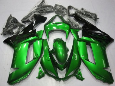 2007-2008 Green Black Kawasaki ZX6R Motorcycle Fairings Canada