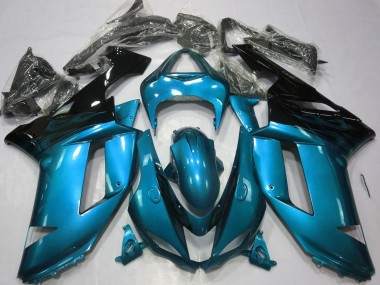 2007-2008 Light Blue Black Kawasaki ZX6R Motorcycle Fairings Canada