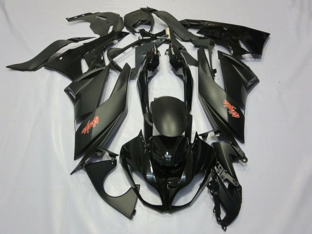 2007-2008 Matte Black Black Red Kawasaki ZX6R Motorcycle Fairings Canada