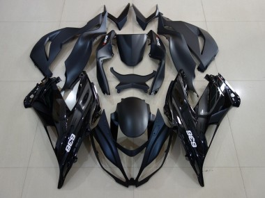 2007-2008 Matte Black Glossy Black White Kawasaki ZX6R Motorcycle Fairings Canada