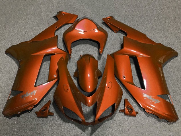 2007-2008 Orange Kawasaki ZX6R Motorcycle Fairings Canada
