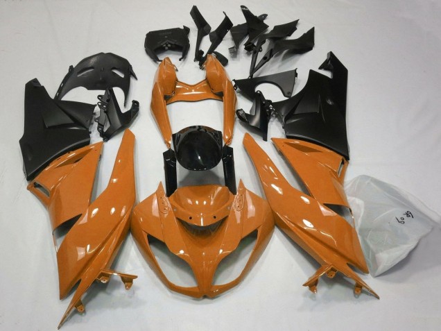 2007-2008 Orange Black Matte Black Kawasaki ZX6R Motorcycle Fairings Canada