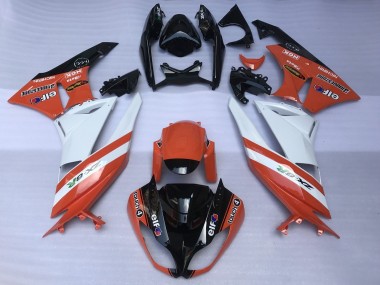 2007-2008 Orange White Black Kawasaki ZX6R Motorcycle Fairings Canada