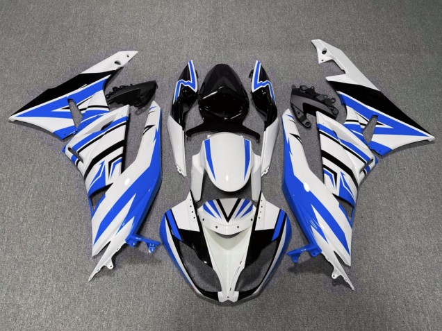 2007-2008 White Blue Black Kawasaki ZX6R Motorcycle Fairings Canada