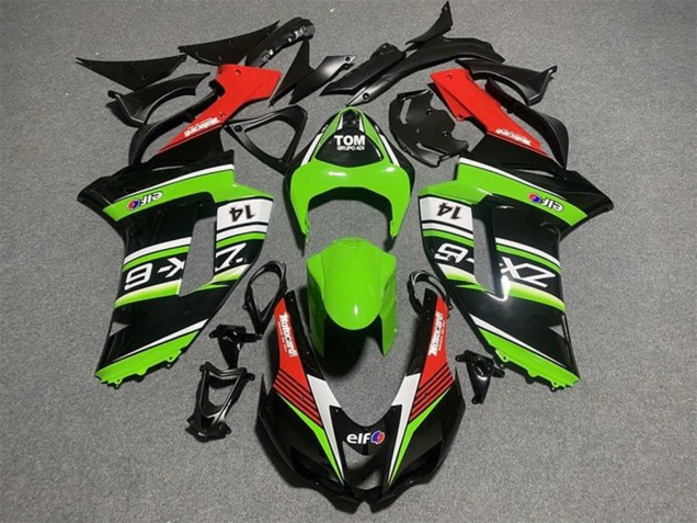 2007-2008 Black Green White Red Kawasaki ZX6R Motorcycle Fairings Canada