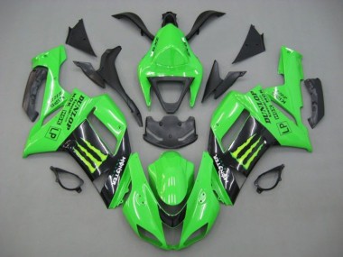 2007-2008 Green Black Monster Energy Kawasaki ZX6R Motorcycle Fairings Canada