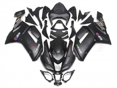 2007-2008 Matte Black Elf Kawasaki ZX6R Motorcycle Fairings Canada