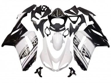 2007-2008 White Black Silver Stripe Kawasaki ZX6R Motorcycle Fairings Canada