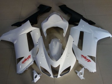2007-2008 White Red Kawasaki ZX6R Motorcycle Fairings Canada