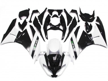 2009-2012 White Glossy Black Kawasaki ZX6R Motorcycle Fairings Canada