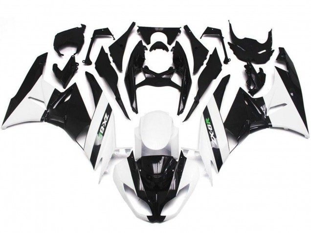 2009-2012 White Glossy Black Kawasaki ZX6R Motorcycle Fairings Canada