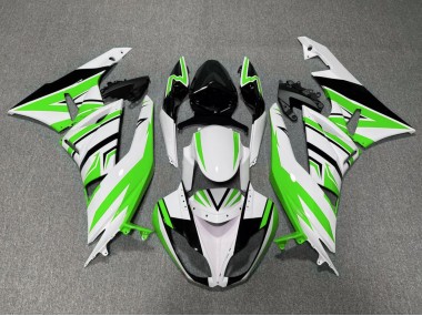 2009-2012 White Green Black Kawasaki ZX6R Motorcycle Fairing Canada
