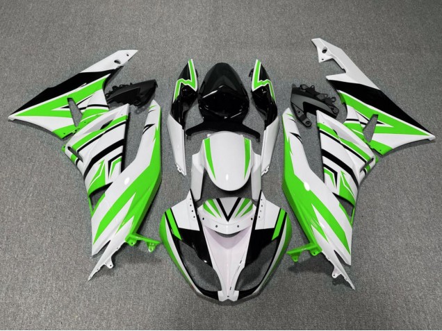 2009-2012 White Green Black Kawasaki ZX6R Motorcycle Fairing Canada