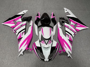 2009-2012 White Pink Black Kawasaki ZX6R Motorcycle Fairings Canada