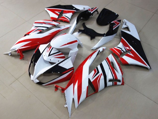 2009-2012 White Red Black Kawasaki ZX6R Motorcycle Fairings Canada