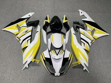 2009-2012 White Yellow Black Kawasaki ZX6R Motorcycle Fairings Canada