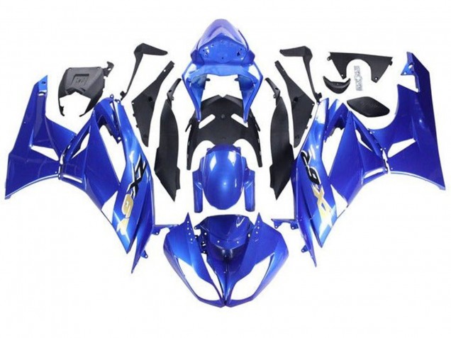2009-2012 Blue Black Gold Kawasaki ZX6R Motorcycle Fairings Canada