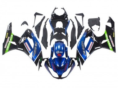 2009-2012 Blue Glossy Black Red Green Kawasaki ZX6R Motorcycle Fairings Canada