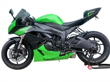 2009-2012 Green Matte Black Kawasaki ZX6R Motorcycle Fairings Canada