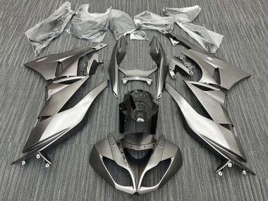 2009-2012 Matte Silver Black Kawasaki ZX6R Motorcycle Fairings Canada
