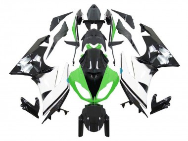 2009-2012 Green White Glossy Black Kawasaki ZX6R Motorcycle Fairings Canada