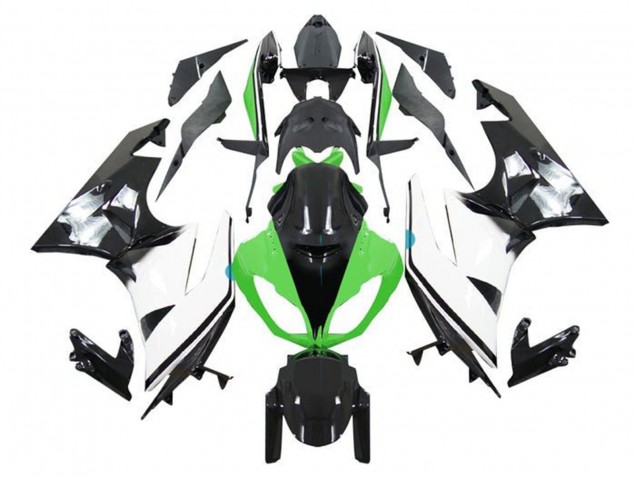 2009-2012 Green White Glossy Black Kawasaki ZX6R Motorcycle Fairings Canada