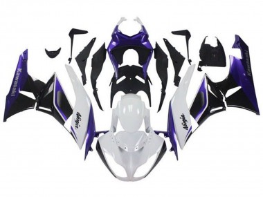 2009-2012 Purple White Black Kawasaki ZX6R Motorcycle Fairings Canada