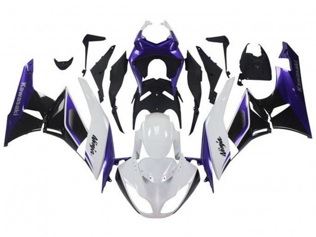 2009-2012 Purple White Black Kawasaki ZX6R Motorcycle Fairings Canada