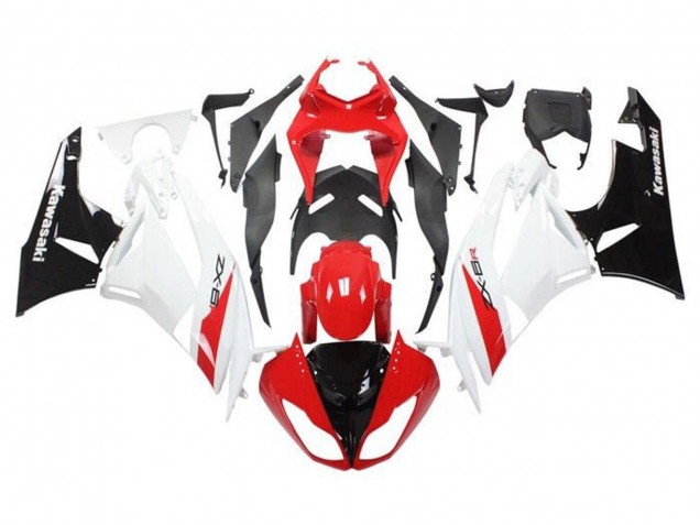 2009-2012 Red White Black Kawasaki ZX6R Motorcycle Fairings Canada