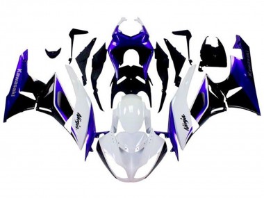2009-2012 Blue White Black Kawasaki ZX6R Motorcycle Fairings Canada