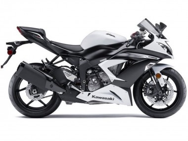 2013-2018 White Matte Black Kawasaki ZX6R Motorcycle Fairings Kit Canada